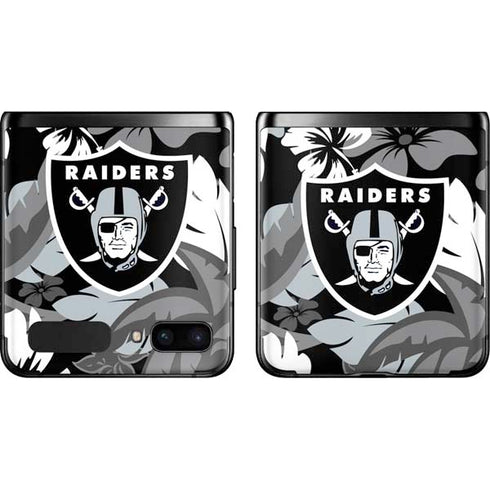 NFL Las Vegas Raiders Tropical Print Galaxy Z Flip Skin