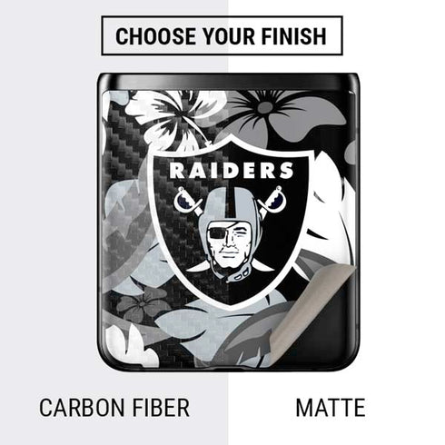 NFL Las Vegas Raiders Tropical Print Galaxy Z Flip Skin
