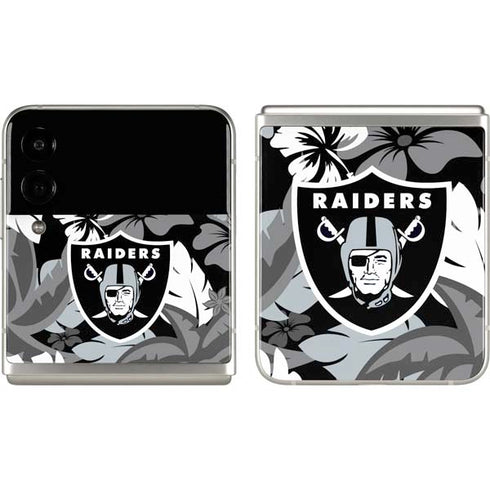 NFL Las Vegas Raiders Tropical Print Galaxy Z Flip3 5G Skin