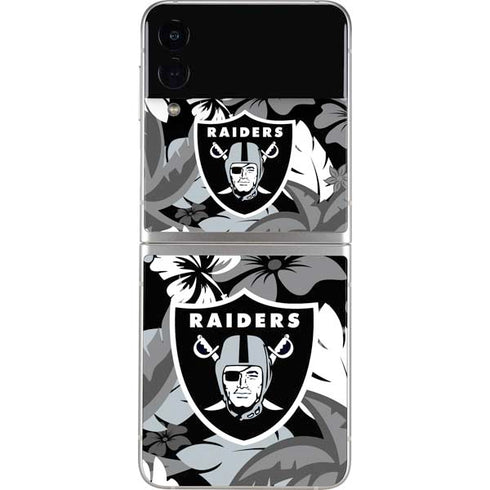 NFL Las Vegas Raiders Tropical Print Galaxy Z Flip3 5G Skin