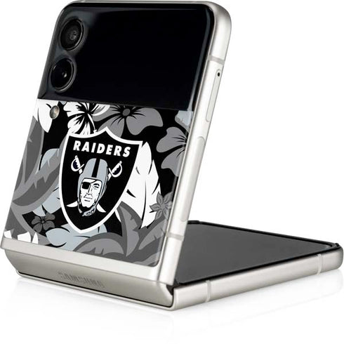 NFL Las Vegas Raiders Tropical Print Galaxy Z Flip3 5G Skin