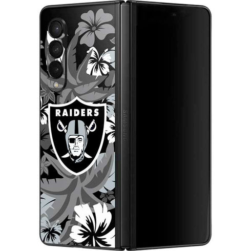 NFL Las Vegas Raiders Tropical Print Galaxy Z Fold3 5G Skin