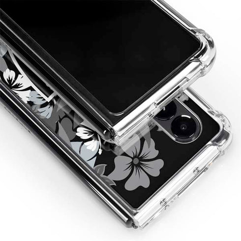 NFL Las Vegas Raiders Tropical Print Galaxy Z Fold4 5G Clear Case