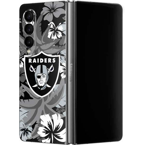 NFL Las Vegas Raiders Tropical Print Galaxy Z Fold4 5G Skin