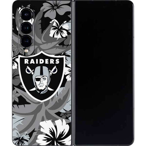 NFL Las Vegas Raiders Tropical Print Galaxy Z Fold4 5G Skin