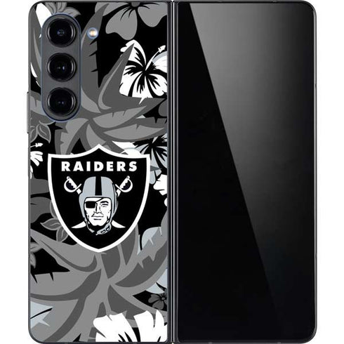 NFL Las Vegas Raiders Tropical Print Galaxy Z Fold5 5G Skin