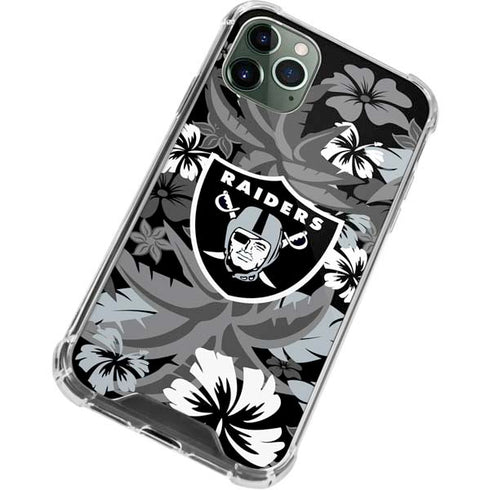 NFL Las Vegas Raiders Tropical Print iPhone 11 Pro Max Clear Case