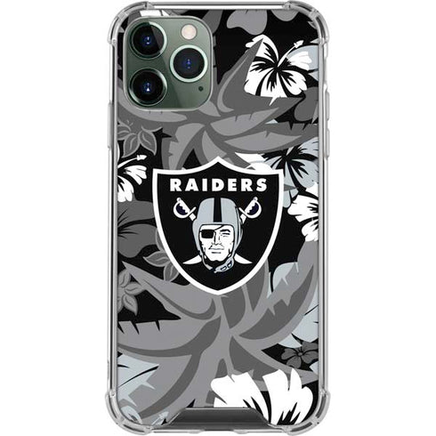 NFL Las Vegas Raiders Tropical Print iPhone 11 Pro Max Clear Case