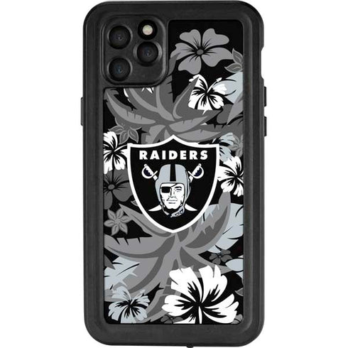 NFL Las Vegas Raiders Tropical Print iPhone 11 Pro Max Waterproof Case