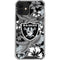 NFL Las Vegas Raiders Tropical Print iPhone 12 Clear Case