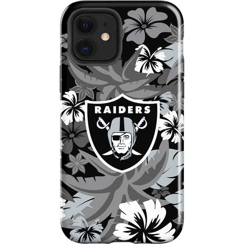 NFL Las Vegas Raiders Tropical Print iPhone 12 Impact Case