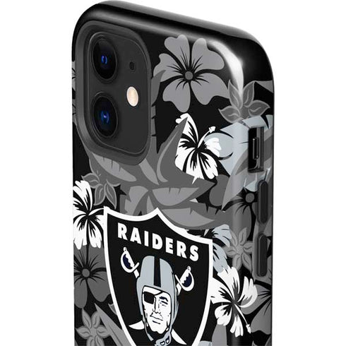 NFL Las Vegas Raiders Tropical Print iPhone 12 Impact Case