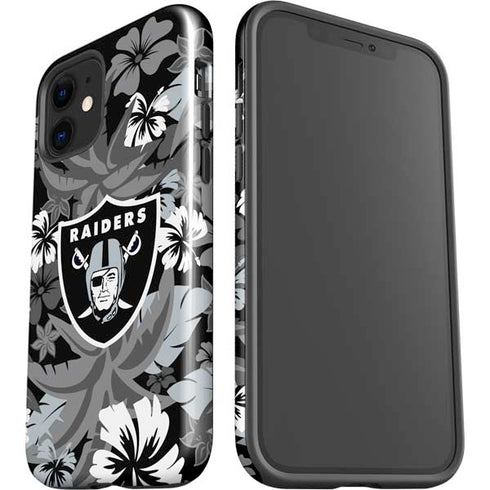 NFL Las Vegas Raiders Tropical Print iPhone 12 Impact Case