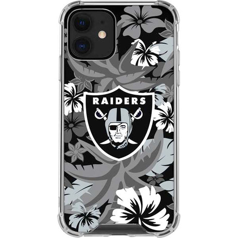 NFL Las Vegas Raiders Tropical Print iPhone 12 Mini Clear Case