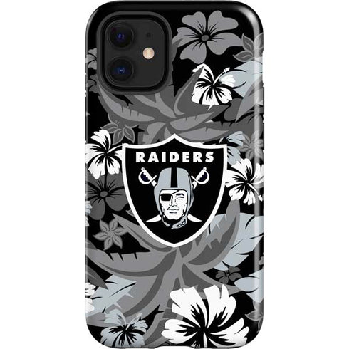 NFL Las Vegas Raiders Tropical Print iPhone 12 Mini Impact Case