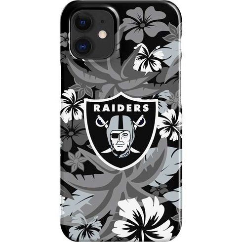 NFL Las Vegas Raiders Tropical Print iPhone 12 Mini Lite Case
