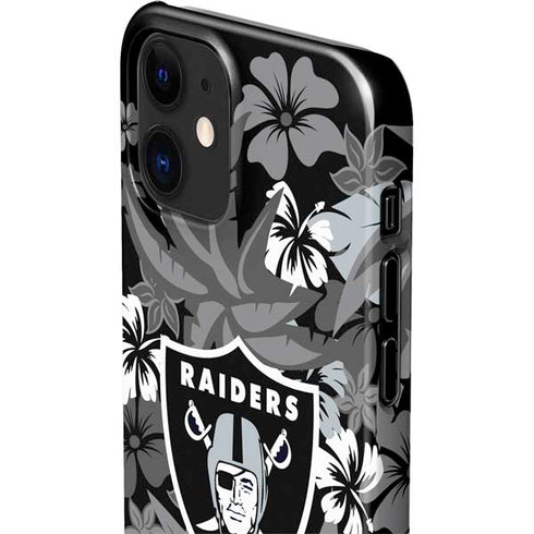 NFL Las Vegas Raiders Tropical Print iPhone 12 Mini Lite Case