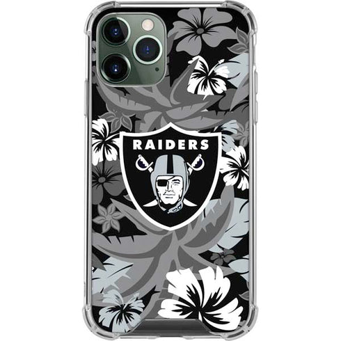 NFL Las Vegas Raiders Tropical Print iPhone 12 Pro Clear Case