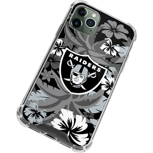NFL Las Vegas Raiders Tropical Print iPhone 12 Pro Clear Case