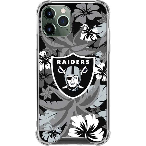 NFL Las Vegas Raiders Tropical Print iPhone 12 Pro Max Clear Case