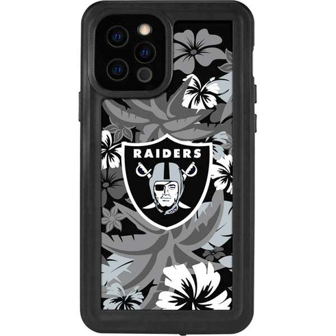 NFL Las Vegas Raiders Tropical Print iPhone 12 Pro Waterproof Case