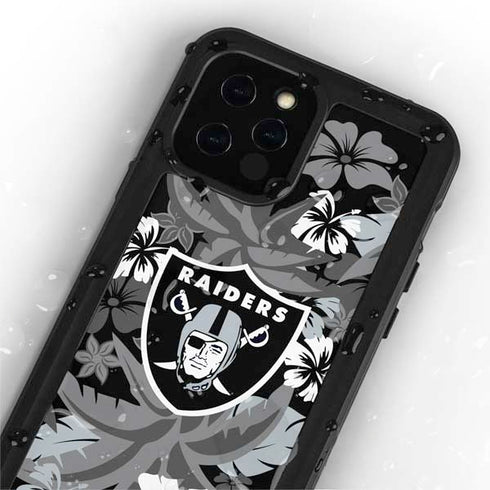 NFL Las Vegas Raiders Tropical Print iPhone 12 Pro Waterproof Case