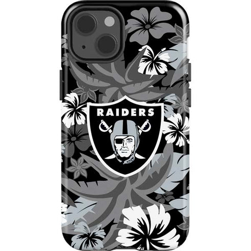 NFL Las Vegas Raiders Tropical Print iPhone 13 Impact Case