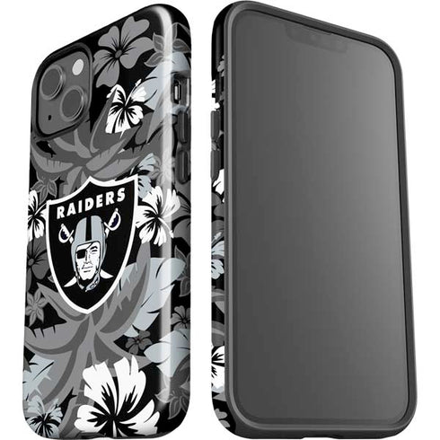 NFL Las Vegas Raiders Tropical Print iPhone 14 Impact Case