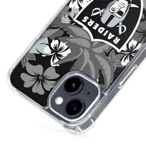 NFL Las Vegas Raiders Tropical Print iPhone 15 Plus MagSafe Case