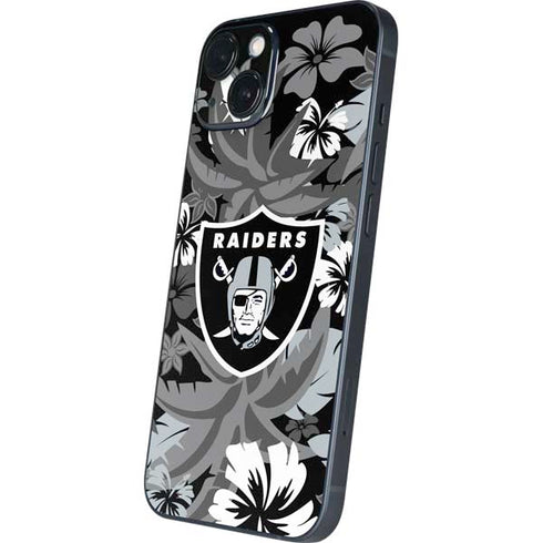 NFL Las Vegas Raiders Tropical Print iPhone 14 Plus Skin