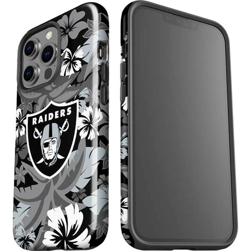 NFL Las Vegas Raiders Tropical Print iPhone 14 Pro Impact Case
