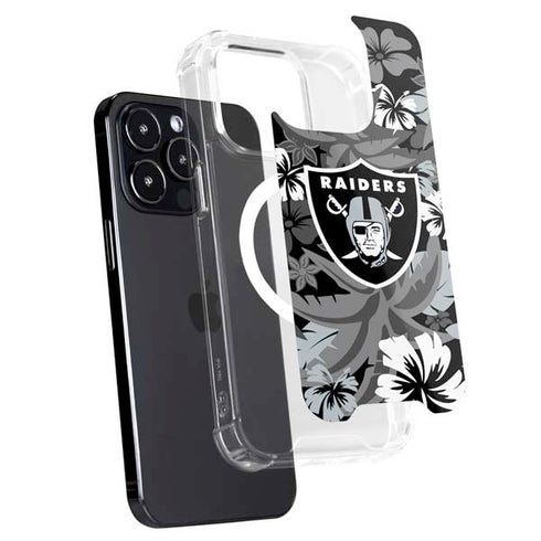 NFL Las Vegas Raiders Tropical Print iPhone 15 Pro MagSafe Case
