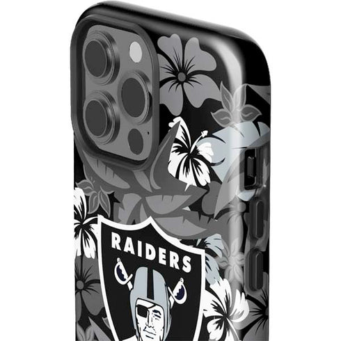 NFL Las Vegas Raiders Tropical Print iPhone 15 Pro Max Impact Case