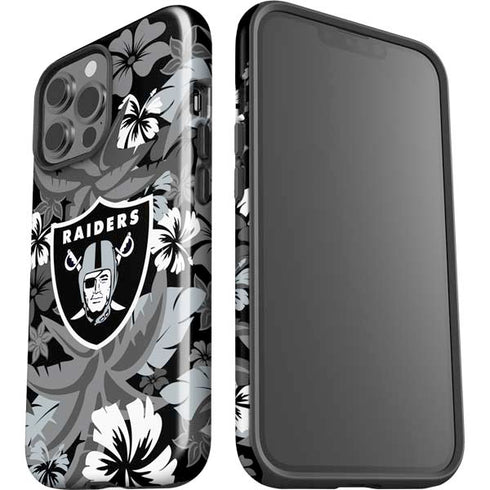 NFL Las Vegas Raiders Tropical Print iPhone 14 Pro Max Impact Case
