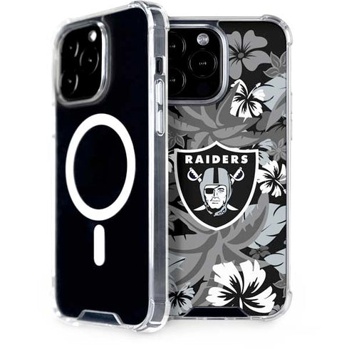 NFL Las Vegas Raiders Tropical Print iPhone 14 Pro Max MagSafe Case