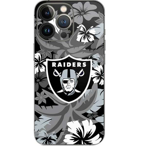 NFL Las Vegas Raiders Tropical Print iPhone 14 Pro Skin