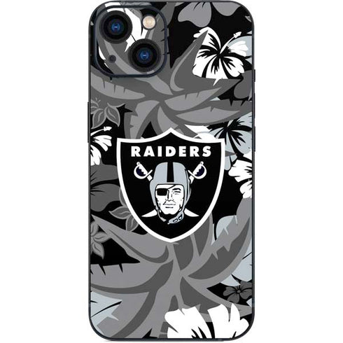 NFL Las Vegas Raiders Tropical Print iPhone 15 Skin