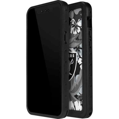 NFL Las Vegas Raiders Tropical Print iPhone 15 Waterproof Case