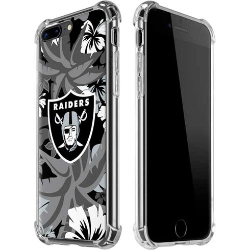 NFL Las Vegas Raiders Tropical Print iPhone 7/8 Plus Clear Case