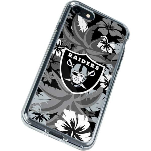 NFL Las Vegas Raiders Tropical Print iPhone SE (2nd & 3rd Gen) Clear Case