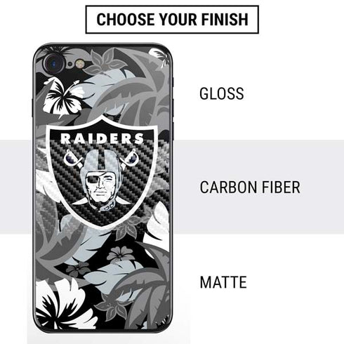 NFL Las Vegas Raiders Tropical Print iPhone SE (2nd & 3rd Gen) Skin
