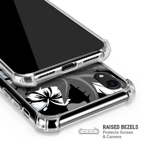 NFL Las Vegas Raiders Tropical Print iPhone XR Clear Case