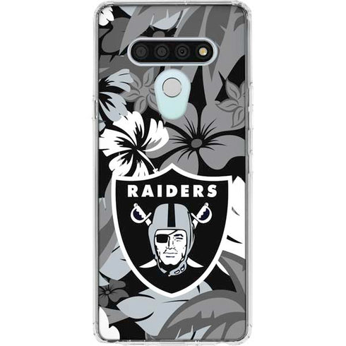 NFL Las Vegas Raiders Tropical Print LG Stylo 6 Clear Case