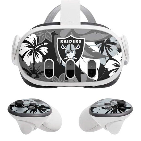 NFL Las Vegas Raiders Tropical Print Meta Quest 3 Skin