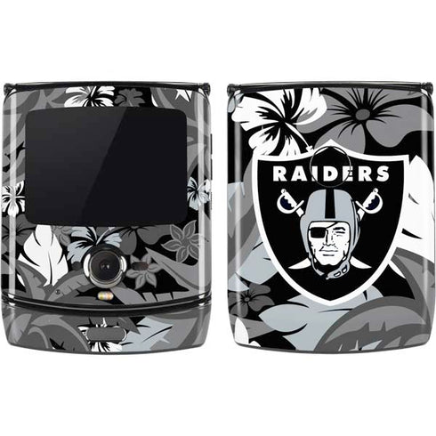 NFL Las Vegas Raiders Tropical Print Motorola RAZR Skin