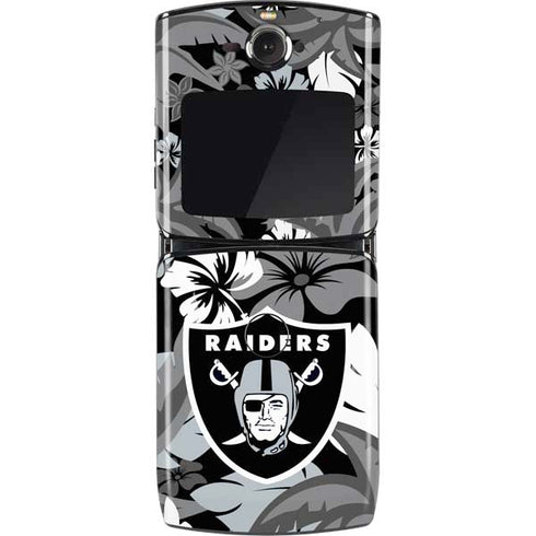 NFL Las Vegas Raiders Tropical Print Motorola RAZR Skin
