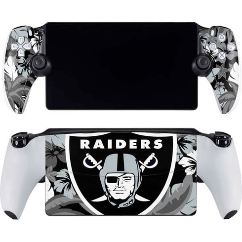 NFL Las Vegas Raiders Tropical Print PlayStation Portal Remote Player Skin