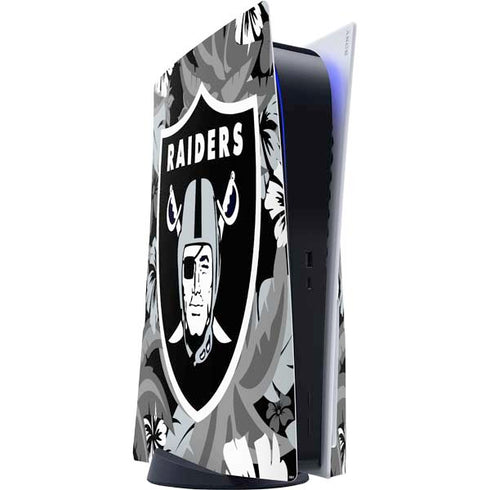 NFL Las Vegas Raiders Tropical Print PS5 Console Skin