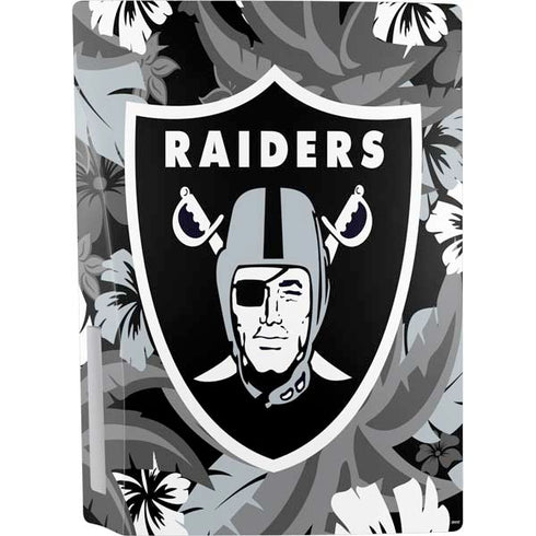 NFL Las Vegas Raiders Tropical Print PS5 Console Skin