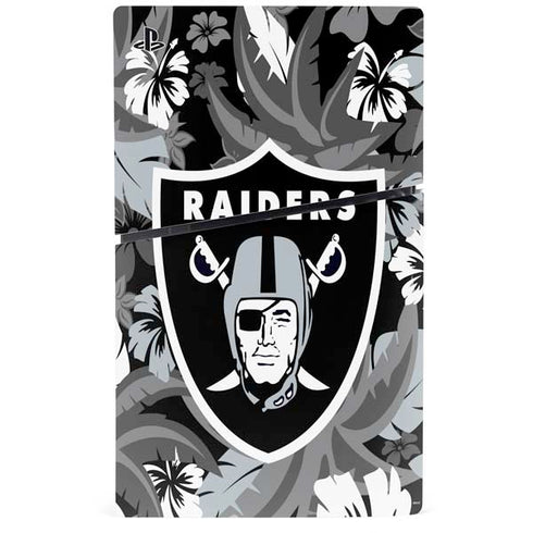 NFL Las Vegas Raiders Tropical Print PS5 Slim Disk Bundle Skin